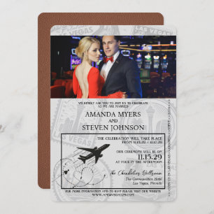 Invitation Mariage Brown Las Vegas Passport