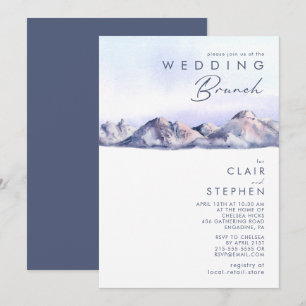 Invitation Mariage Brunch Sunset Mountain Winter M