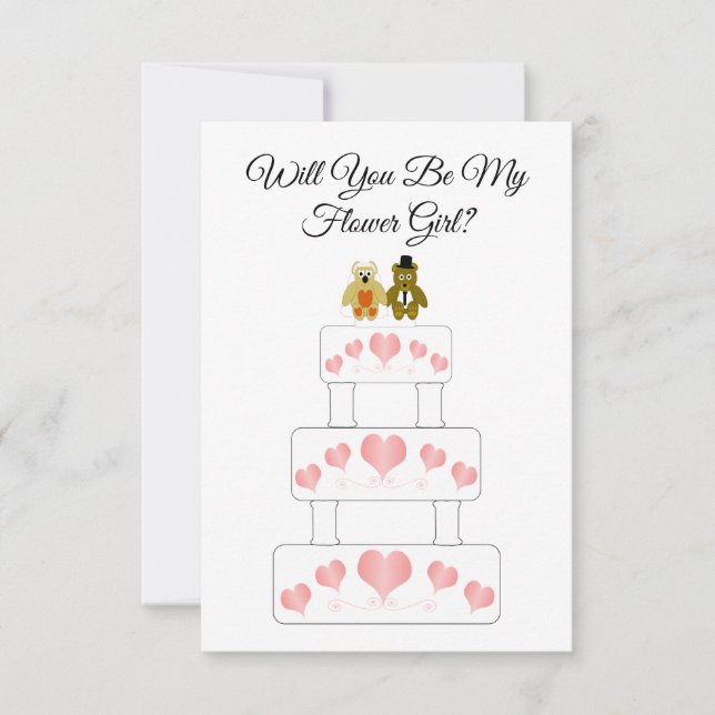 Invitation Mariage Cake Design Flower Mariage (Devant)