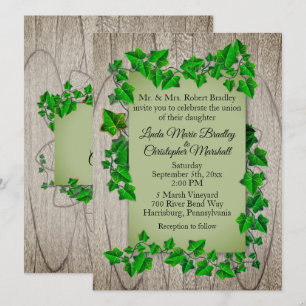 Invitation mariage campagnard