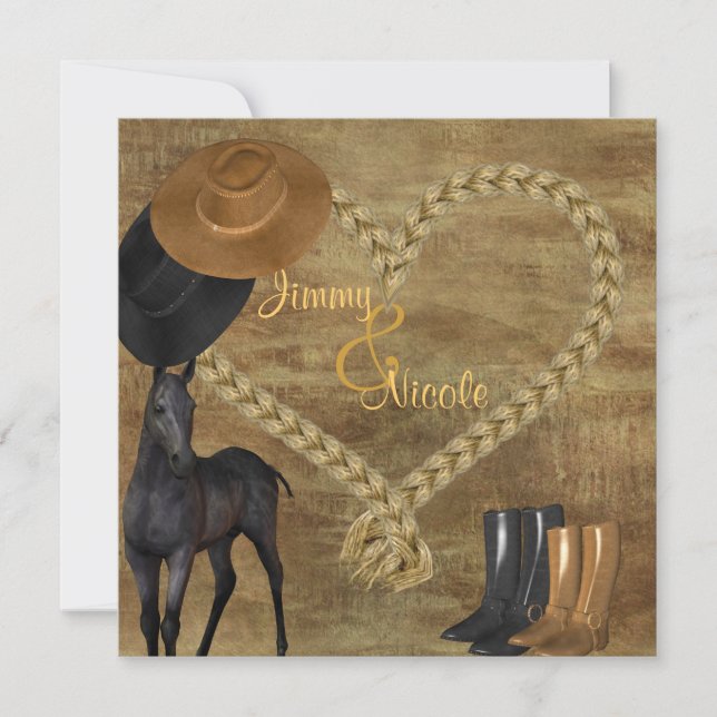 INVITATION mariage campagnard (Devant)