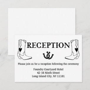 Invitation Mariage campagnard Boots Cowboy De La Réception Ou
