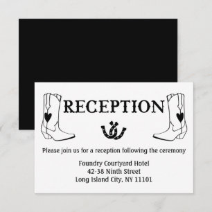 Invitation Mariage campagnard Boots Cowboy De La Réception Ou