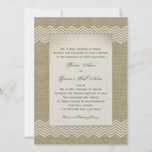 Invitation Mariage campagnard Burlap