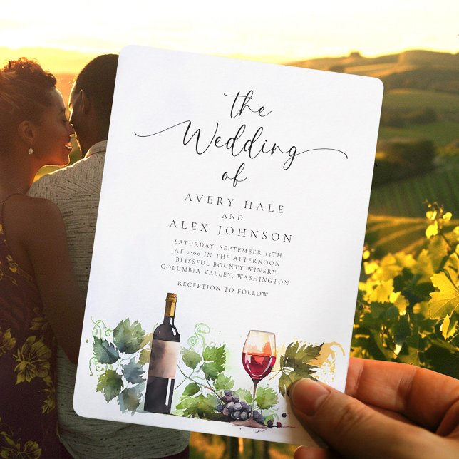 Invitation Mariage campagnard de la vinerie (Créateur téléchargé)