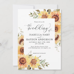 Invitation Mariage campagnard de verdure fleurie des tourneso