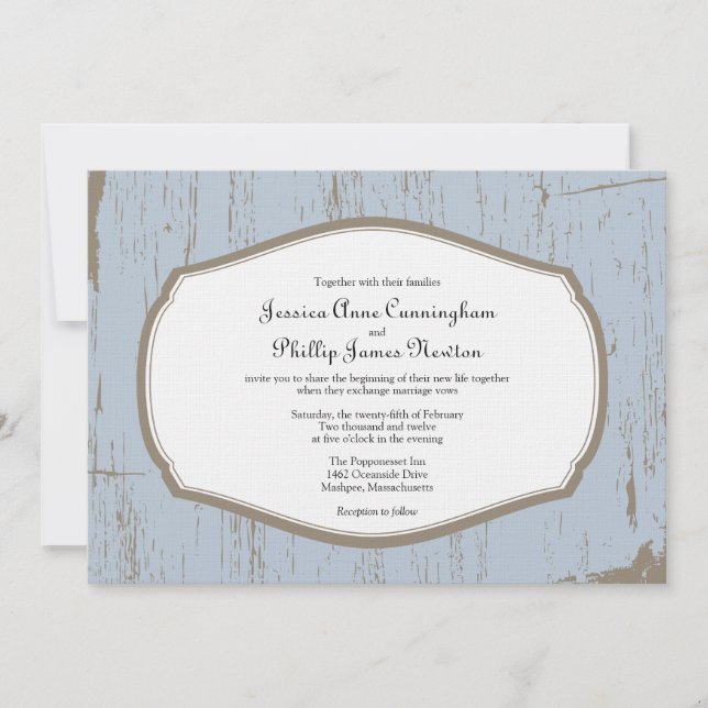 Invitation Mariage campagnard russe (Devant)