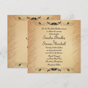 Invitation Mariage campagnard rustique
