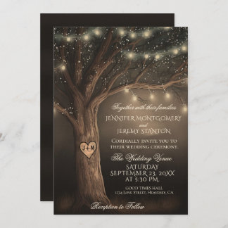 Invitation Mariage campagnard rustique