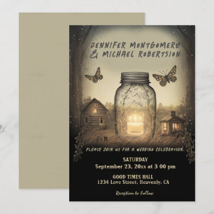 Invitation Mariage campagnard rustique