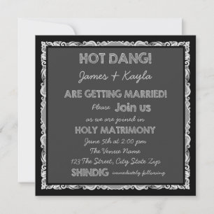 Invitation Mariage campagnard rustique de tableau de vieille