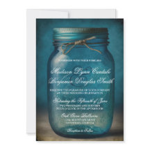 Mariage campagnard rustique Mason bleu Mason Jar