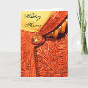 Invitation Mariage campagnard Western Saddle
