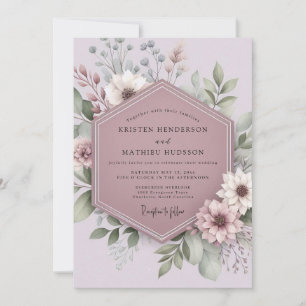 Invitation Mariage Caprice Fleur Mauve
