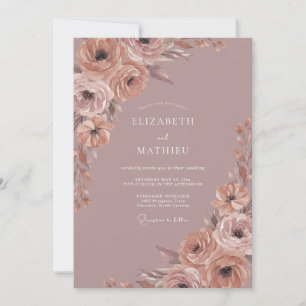 Invitation Mariage Caprice Floral Rose