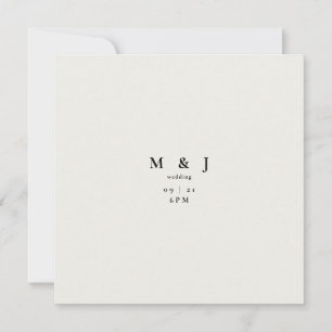 Invitation Mariage Carré design élégant et simple