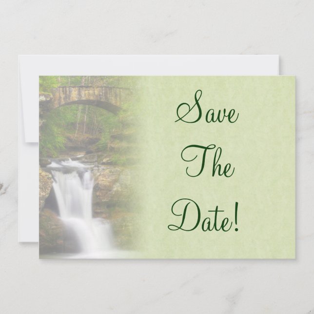 Invitation Mariage cascade Enregistrer la date (Devant)