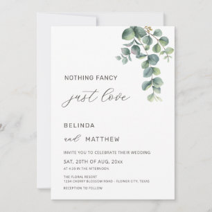 Invitation Mariage Casual Fleurs Aquarelle Feuillage