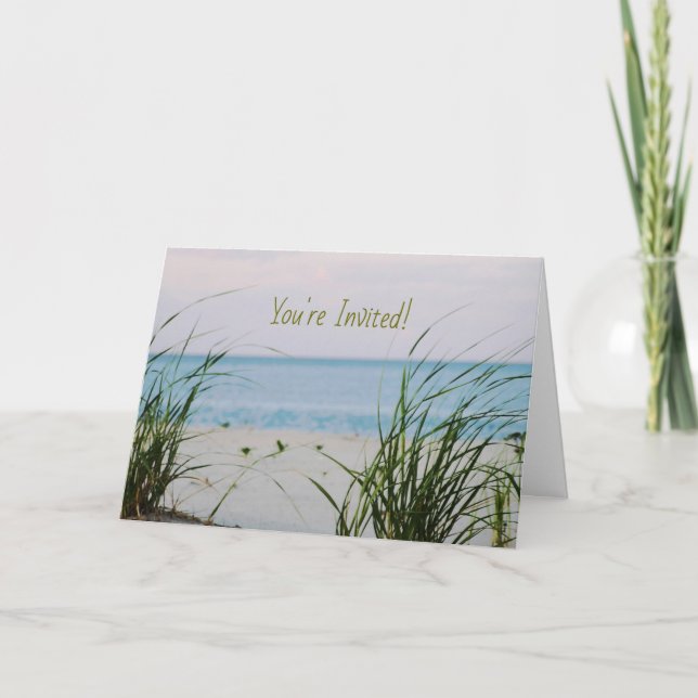 Invitation Mariage casual plage (Devant)