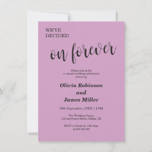 Invitation Mariage Casual Pour Toujours Violet