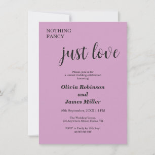 Invitation Mariage Casual Pourpre Rien de Fantaisiste Juste d