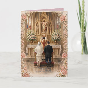 Invitation Mariage catholique de la Sainte Eucharistie