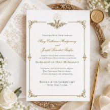Mariage catholique orné d'or du 19e siècle