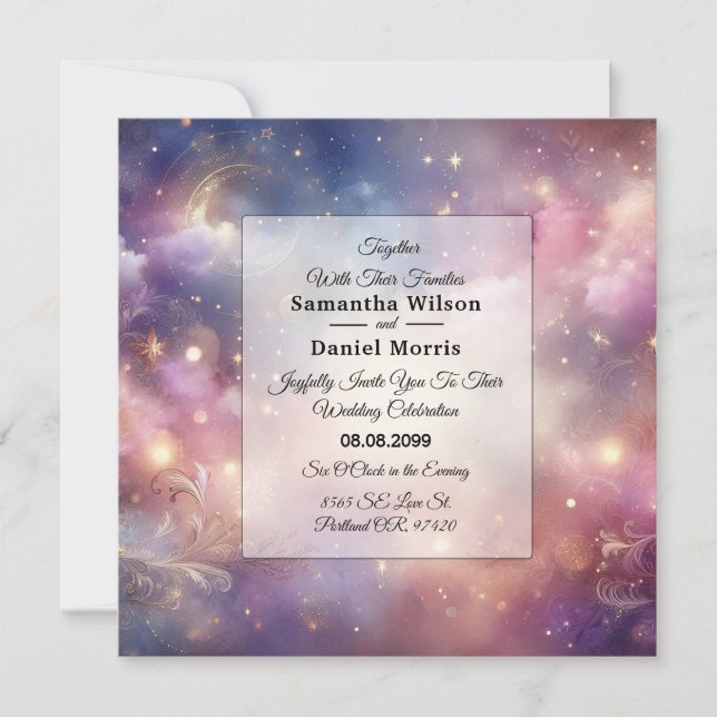 Invitation Mariage céleste de Stardust (Devant)