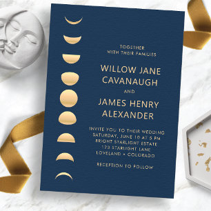 Invitation Mariage céleste moderne