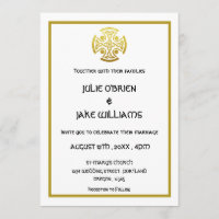 Mariage celtique Faux Gold Celtic Knot Cross