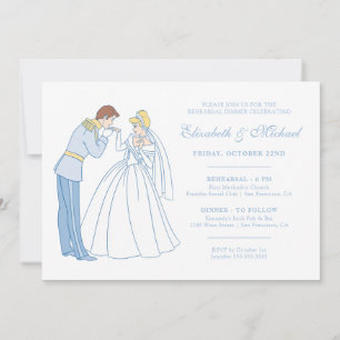 Invitation Mariage Cendrillon   Dîner de répétition classique
