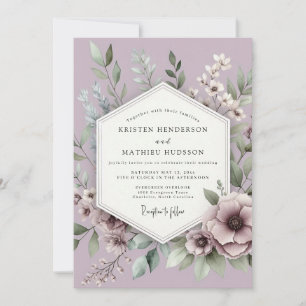 Invitation Mariage Champ Botanique aux Lilas
