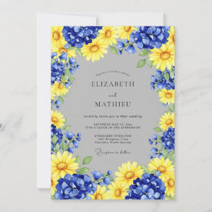 Invitation Mariage Champêtre au Pays du Bonheur Jaune