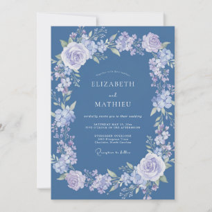Invitation Mariage Champêtre aux Fleurs de Lilas