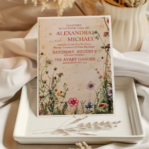 Invitation Mariage Champêtre de Fleur Sauvage