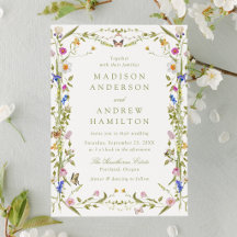 Mariage Champêtre de Fleurs Sauvages Colorées