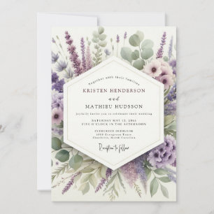 Invitation Mariage champêtre de lavande