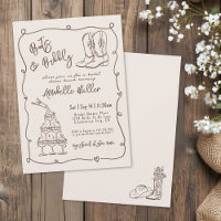 Mariage champêtre dessiné à la main