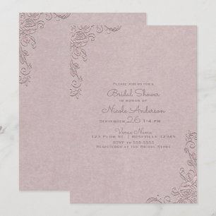 Invitation Mariage Champêtre Élégant au Coin des Roses