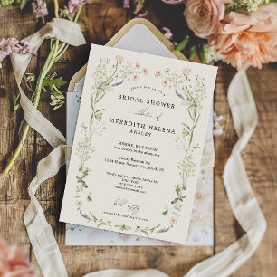 Invitation Mariage Champêtre Fleur de Fête de Mariée Vintage