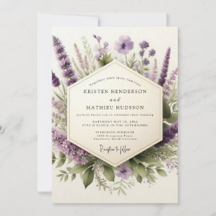Invitation Mariage Champêtre Fleur de Lilas Douce