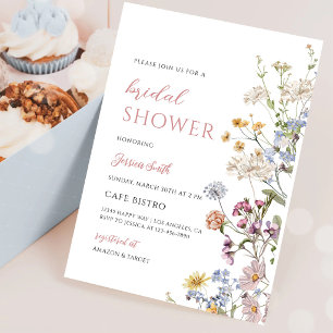 Invitation Mariage Champêtre Fleurs des Champs