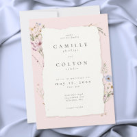 Mariage Champêtre Fleurs Sauvages Rose Pâle Romant