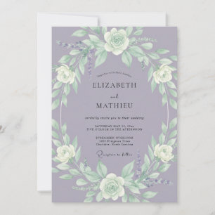 Invitation Mariage Champêtre Lavande Paisible