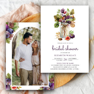 Invitation Mariage champêtre : photo de jarres de figues viol