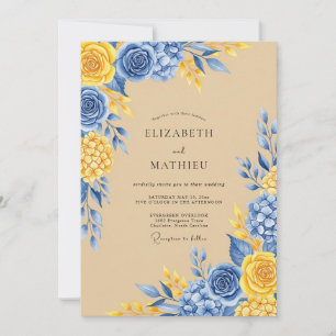 Invitation Mariage champêtre radieux d'Azur