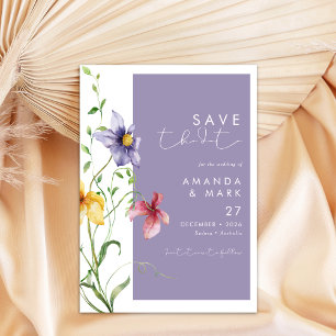 Invitation Mariage Champêtre Romantique Estival Fleurs Élégan