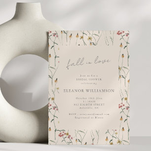 Invitation Mariage Champêtre Tomber en Amour Baby Shower Bohè