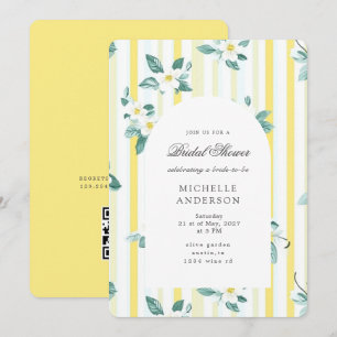 Invitation Mariage Champêtre Vintage Floral Fête de Fiançaill