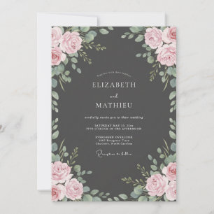 Invitation Mariage Charbon Rouge Florissant